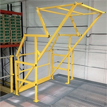 Mezzanine pivot safety gate - 