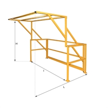 Mezzanine pivot safety gate - 