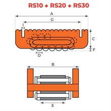 Chain roller load skates 10 to 60 ton - 