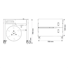 Semi-automatic strapping machine with electronic tension control - 