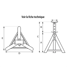 Pin jack-stand 1500 to 16 000 kg - 