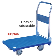 Plastic trolley and shelf trolley 200 kg - 