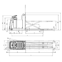 Order picker with scissor lift and 2000 kg load capacity - 