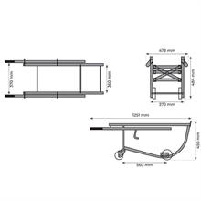 Galvanized rotating drum cart 300 kg - 