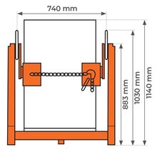 Manual drum dispenser 360 kg - 