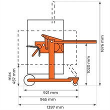 Manual drum dispenser 360 kg - 