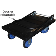 Folding handle plastic platform trolley 300 and 500 kg - 