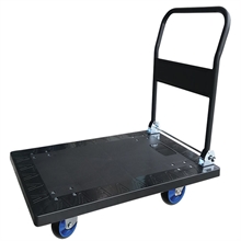 Folding handle plastic platform trolley 300 and 500 kg - 