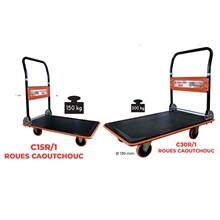 Folding handle platform trolley 150 and 300 kg - 