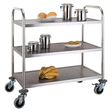 304 stainless steel shelf trolley 100 kg 2 or 3 shelves - 