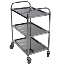 304 stainless steel shelf trolley 100 kg 2 or 3 shelves - 