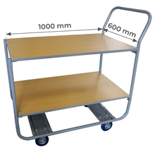 Timber shelf trolley 200 kg (2 sizes) - 