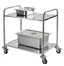 304 stainless steel shelf trolley 100 kg 2 or 3 shelves - 