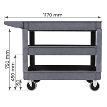 Plastic service trolley 250 kg - 