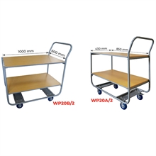 Timber shelf trolley 200 kg (2 sizes) - 