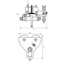 Manual hoist trolley 500 to 10000 kg - 