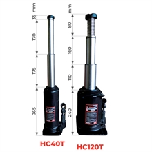 Double cylinder rod bottle jack 4000 and 12000 kg - 