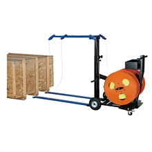 Mobile pallet strapping machine for PP and PET strap - 