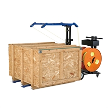 Mobile pallet strapping machine for PP and PET strap - 