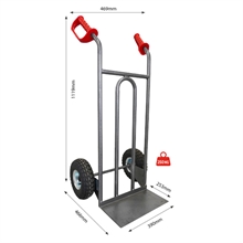 Steel truck with straight frame and open handle 250 kg - 