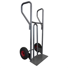 Steel hand truck with curved frame and closed handle 400 kg - 