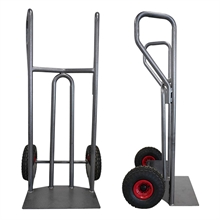 Steel hand truck with curved frame and closed handle 400 kg - 