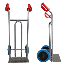 Steel hand truck with curved frame and open handle 250 kg - 