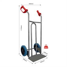 Steel hand truck with curved frame and open handle 250 kg - 