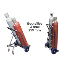 Double cylinder hand truck with retractable stand 200 kg - 