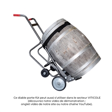 Steel drum trolley with tilting assistance 500 kg - 