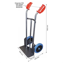 Steel sack truck with fixed plate 250 kg - 