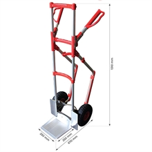 Aluminium keg sack truck with folding plate 300 kg - 