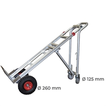 3 in 1 aluminium sack truck / trolley 250 / 350 kg - 