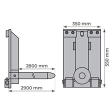 Carriage mounted forklift boom 510 kg - 