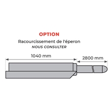 Fork mounted forklift boom 510 kg - 