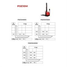 Single mast electric walkie stacker 1000 kg - 