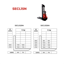 Electrical stacker with 1500 kg load capacity - 