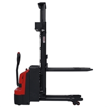 Lithium electric walker stacker 1200 kg, lift 2900 to 4600 mm - 
