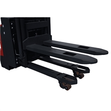 Lithium electric walker stacker 1200 kg, lift 2900 to 4600 mm - 