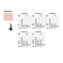 Electrical lithium stacker with initial lift and 1200 kg load capacity - 