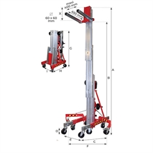 Manual winch lifter 200 to 400 kg - 