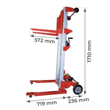 Aluminium manual stacker 181 and 227 kg - 