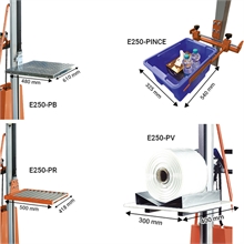 Semi-electric work positioner stacker 250 kg - 