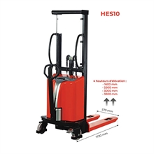 Semi electric stacker 1000 kg - 