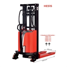 Semi-electric stacker 1500 kg - 