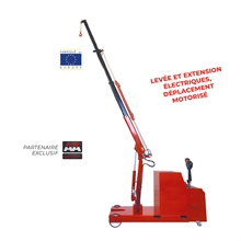 Motorized counterbalance shop crane 1000 kg up to 3 m extension - 