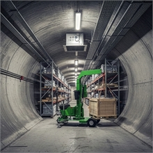 Manual cantilever workshop crane 400 kg, 360° rotating mast and electric boom - 