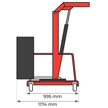 Electric lifting pivoting counterbalance shop crane 500 kg - 