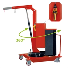 Electric lifting pivoting counterbalance shop crane 500 kg - 