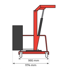 Electric lifting pivoting counterbalance shop crane 500 kg - 